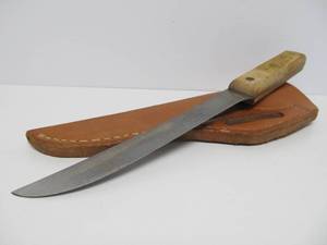 Vintage JOHN RUSSELL Filet or Butchers Knife - Green river Works - Great Leather Sheath