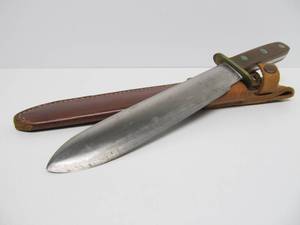 Large 13 Custom Fixed Blade Knife wLeather Leath