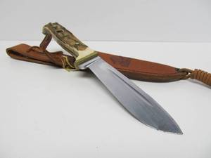 Excellent Vintage PUMA Hunters Friend Fixed Blade Knife wLeather&nbsp Sheath - 6398 - Germany