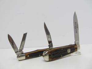 2 Vintage QUEEN CUTLERY Folding Knives