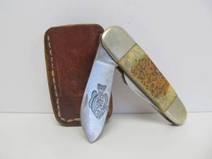 Large United SUNFISH Folding Knife wSheath