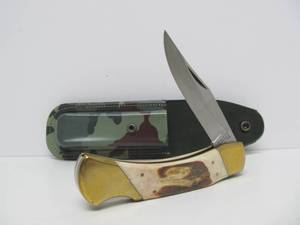 PARKER Imai Folding Knife wCamo Sheath K-139