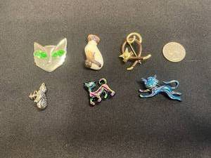 Super Cool VTG Misc Feline Pin Set Inc AVON