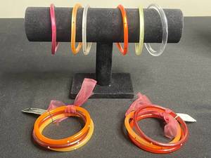 Bangles - Colorful Acrylic Bangles in 2 Sets of Indeed Bracelets