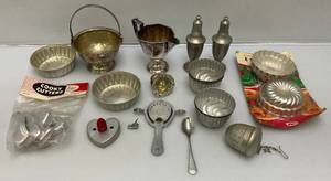 Misc. Vintage Items Including Aluminum Cookie Cutters And more