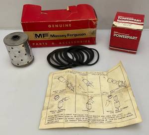 Vintage Massey-Ferguson Tractor Oil Filters Part No. 1014 219 M92 And 1-1752 177 M1 New Old Stock In Original Boxes