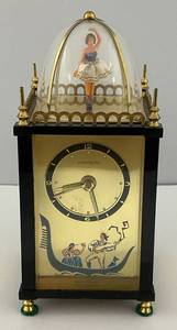 Vintage Swiss Movement Made In Germany Dancing Ballerina Music Box Alarm Clock 3 x 3 x 6 (SEEMS TO WORK)