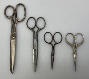 Misc. Antique  Victorian Style Scissors 312 , 5 12 & 7