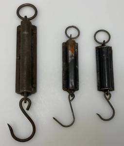 3 Antique Metal Weight Scales