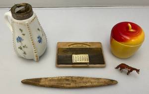 Misc. Vintage Items Including 9 Honing Stone, Hazel Atlas And more