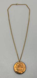2 1976 Minnesota Bicentennial Necklace (Has Patina On Back)