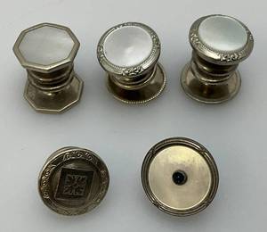 1880s-1910 Railroad Staff Uniform Buttons STERLING