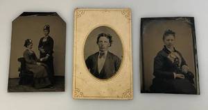 Antique Misc. Tintypes 2 12 x 4 is the largest