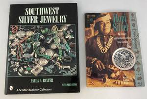 Southwest Silver Jewelry By Paula A. Baxter Hardcover Book 9 x 11 14 & Hopi Silver 6 34 x 9 12 Soft Cover Book