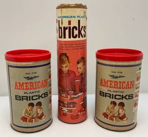 1960s AMERICAN Plastic BRICKS No. 715 In Original Containers And More