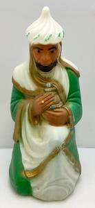 1960s 28 Wise Man Blow Mold (Has Light) Hole In Head