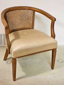 Vintage Regency-Style Barrel-back Accent Chair