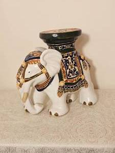 11 Inch Ceramic Elephant Plant Stand