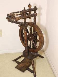 Antique Castle Style Upright Spinning Wheel