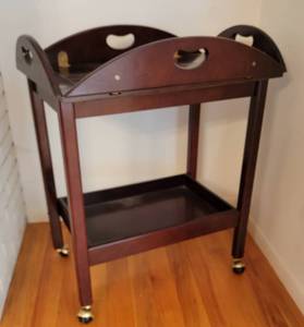 Brass Hardware Butler Tray Bar Cart