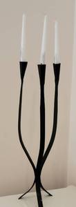 Primitive Tall Iron Candelabra