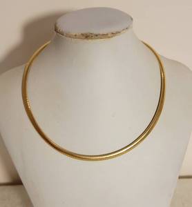 14K Yellow Gold Omega Necklace  30g