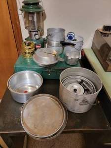 Camping Kitchen  Cooktop  Pots & Pans  Lantern