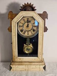 Decorative Vintage Style Wall Clock with Pendulum and Roman Numerals