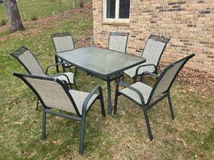Outdoor Patio Dining Table with 6 Chairs