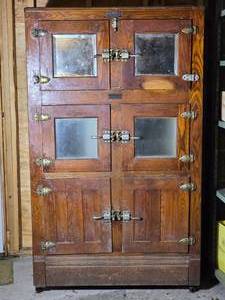 Antique E F Burg Co Hotel Outfitters Ice Box Cabinet