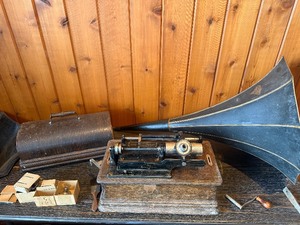 antique Edison cylinder phonograph