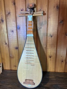 Decorative Asian Style Lute  Pipa Style String Instrument