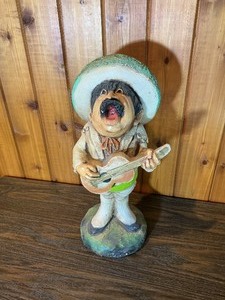 Vintage Folk Art Musician Figurine