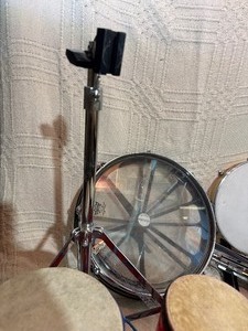 Remo Rototom  Snare Drum  Bongos Percussion Lot w Stand Hardware