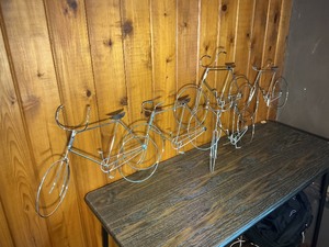 Mid-Century Modern Brass Sculpture & Metal Bicycle Decor Lot