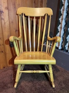 Vintage Wooden Windsor-Style Rocking Chair