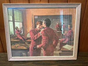 Vintage School Band Classroom Print  Norman Rockwell Style  Framed