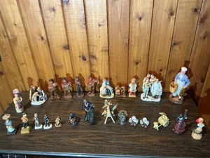 Large Vintage Figurine Lot  Musicians, Villagers, Folk Art & Miniatures Collection