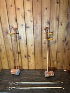 Pair of Traditional Bowed Folk Instruments
