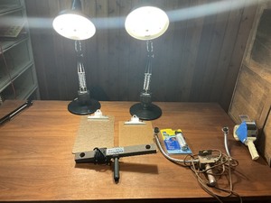 Adjustable Desk Lamps, Clipboards & Vintage Utility Accessories Lot