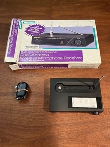 Vintage Radio Shack Dual-Antenna Wireless Microphone Receiver System