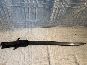 Vintage Spanish Bayonet Sword  Toledo Blade with Sheath Year 1888- RARE 