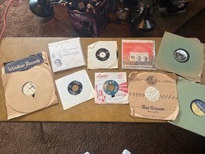 Assorted vintage vinyl records