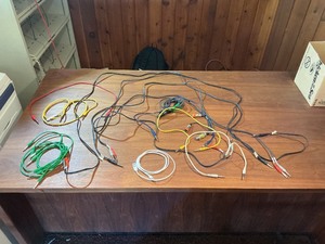 Mixed Audio & AV Cable Lot  RCA, Aux & Speaker Cables