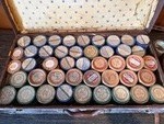 collection of vintage Edison Blue Amberol cylinder records