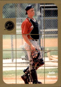 2001 Just Minors Memorabilia Justin Morneau Prospect Rookie Card Minnesota Twins
