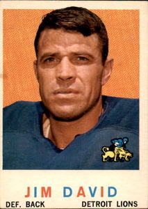 1959 Topps Jim David #143 Vintage Football Card