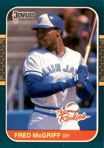 1986 Donruss  Fred McGriff Rookie Card MLB Hall of Fame