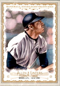 2012 Topps Mickey Mantle Baseball Highlights Sketches Card