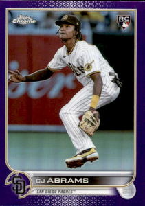 2022 Topps CJ Abrams Rookie Card Purple Parallel Card
